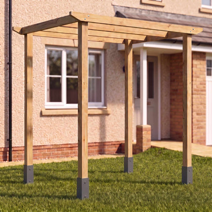 Set of 4 Stainless Steel Drive-In Post Anchors, 61 x 750 mm