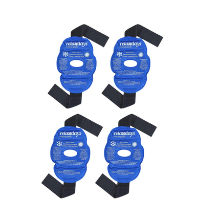 4er-Set aufsteckbare Gel-Knieschoner in Blau