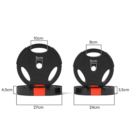 Sada závaží k činkám, 2 x 2.5kg/5kg, pro tyč 2.5cm