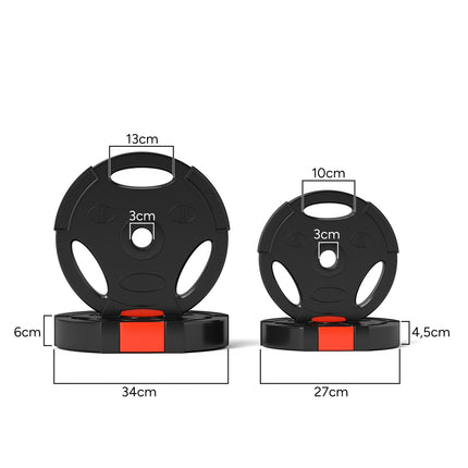 Weight set black dumbbell, 4-pack – 2x5kg, compatible Ø30mm