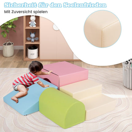 Set of 4 foam play set climbing & crawling foam blocks construction toy set