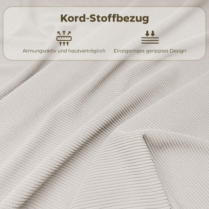 Skládací židle, sada 4 ks, manšestrové čalounění, kovový rám