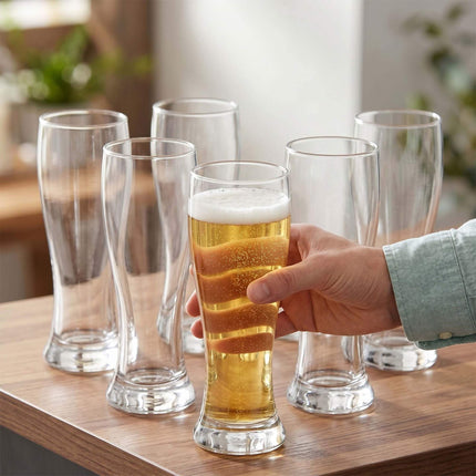 Sada 6 ks průhledných pivních sklenic, 460ml, vhodné do myčky