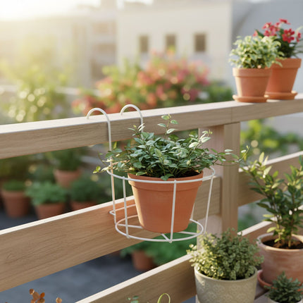 Sada 6 ks závěsných truhlíků s háčky na balkon