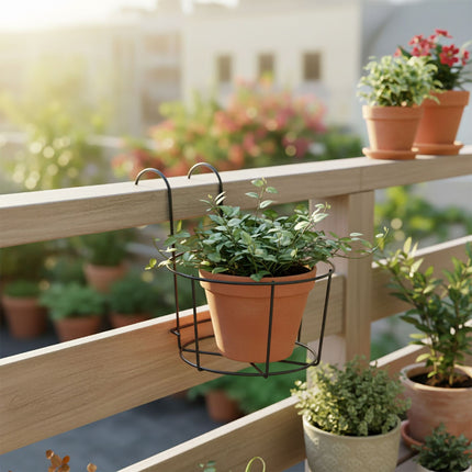 Sada 6 ks závěsných truhlíků s háčky na balkon