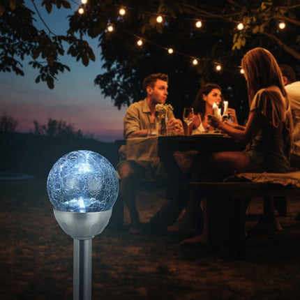 6er Set runde Solarlampen
