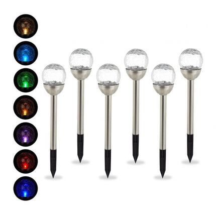 Sada 6 ks solárních lamp se změnou barvy