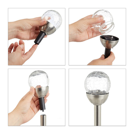 Sada 6 ks solárních lamp se změnou barvy