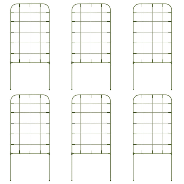 Steel Plant Trellises Set, Weather Resistant & Sturdy, Green