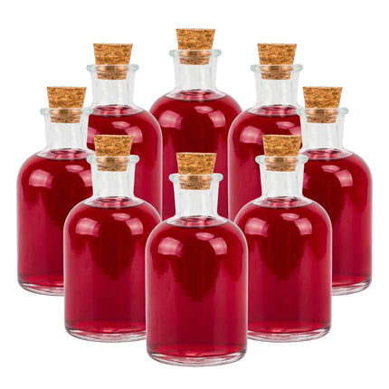 Sada 8 ks skleněných lahví se zátkami – 150ml, kulaté