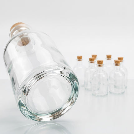 Sada 8 ks skleněných lahví se zátkami – 150ml, kulaté