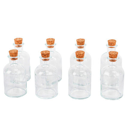 Sada 8 ks skleněných lahví se zátkami – 150ml, kulaté