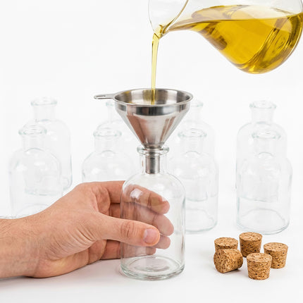 Sada 8 ks skleněných lahví se zátkami – 150ml, kulaté