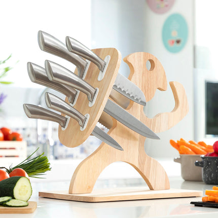 Sada nožů s dřevěným stojanem Spartan InnovaGoods 7 ks
