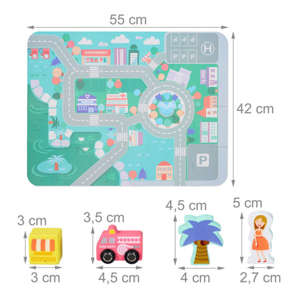 Set of wooden building blocks City