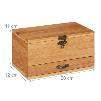 Šicí box s přihrádkami z bambusu