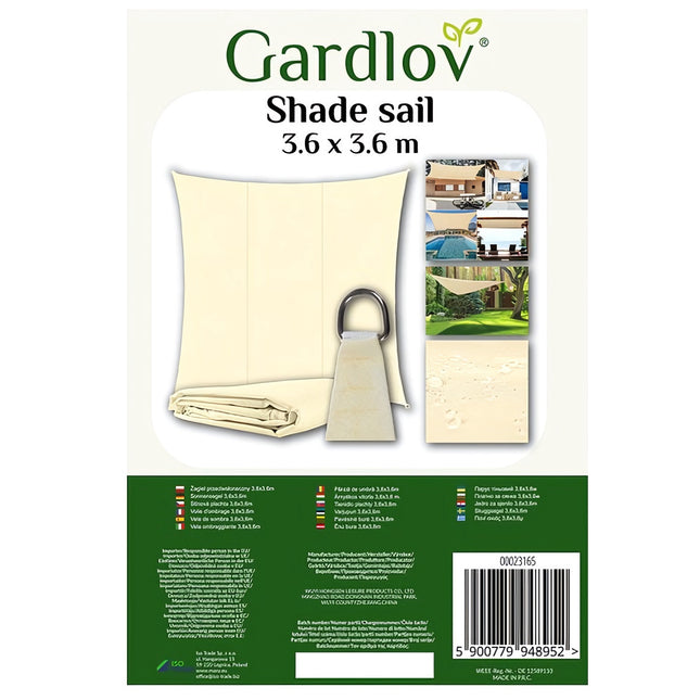 Stínící plachta 3.6x3.6m Gardlov 23165