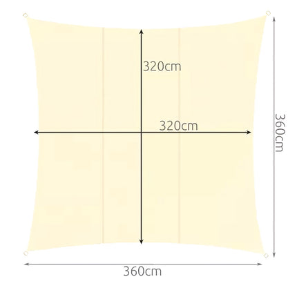 Stínící plachta 3.6x3.6m Gardlov 23165