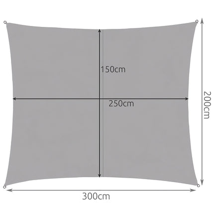 Stínící plachta 3x2m - šedá Gardlov 23162