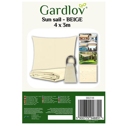 Stínící plachta 4x3m - béžová Gardlov 23144