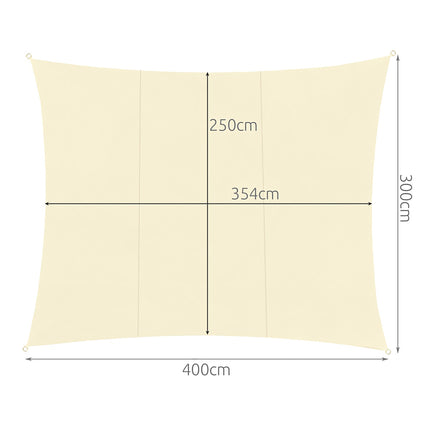 Stínící plachta 4x3m - béžová Gardlov 23144