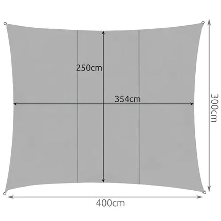 Stínící plachta 4x3m - šedá Gardlov 23143