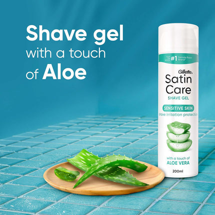 Gel na holení pro ženy, aloe vera, citlivá pleť, 200ml