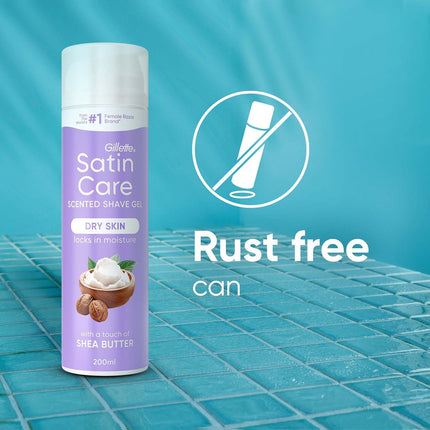 Gel na holení pro ženy, bambucké máslo, suchá pleť, 200ml