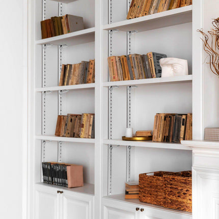 Shelf Pilaster Strips, 36.3 in Steel, 6-Pack, Screws