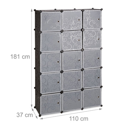 Shelf system wardrobe 11 compartments