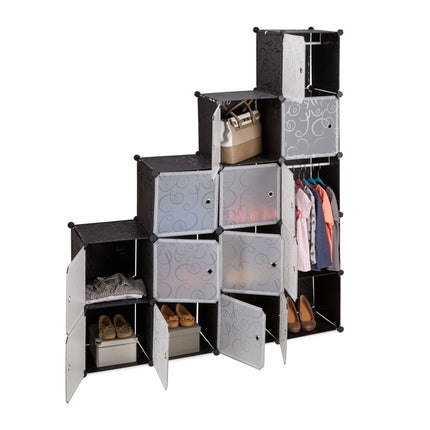 Shelf system wardrobe 11 compartments