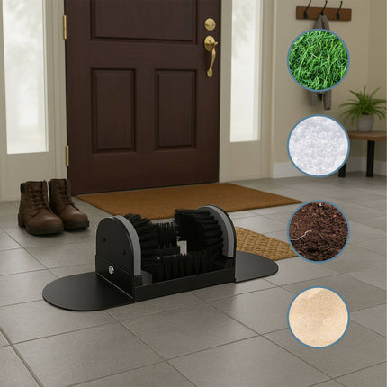 Shoe Scrubber with Surround Brushes for Work Boots