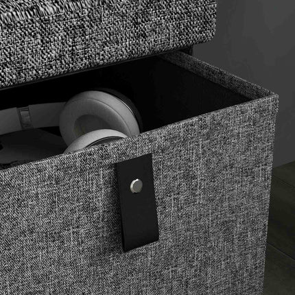 Shoe bench for hall, dark grey, 6-pair storage