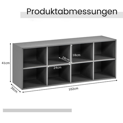 Lavice na boty se sedákem botník ze dřeva nosnost 230 kg 102 x 30 x 41 cm šedá