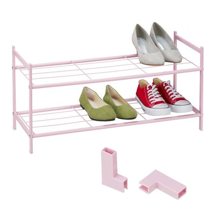 Regál na boty růžový