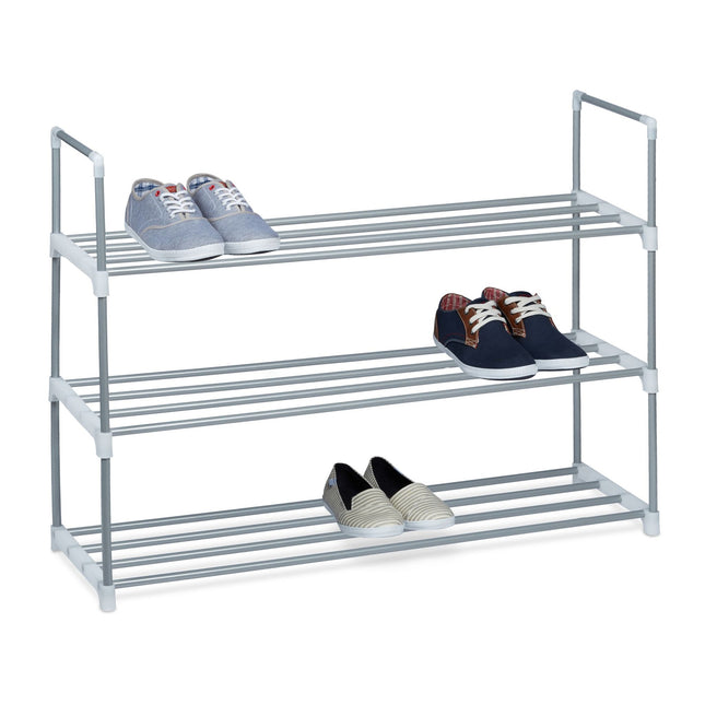 Schoenenplank metaal zilver