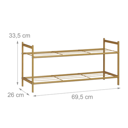 Shoe shelf with 2 levels