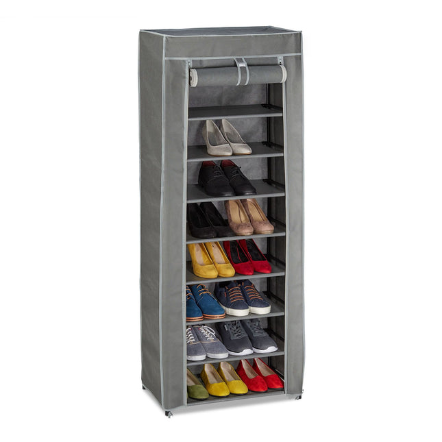 Shoe wardrobe in fabric with 9 compartments