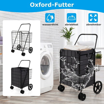 Nákupní vozík s podšívkou Oxford, objem 120L, skládací