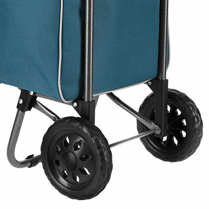 Nákupní taška na kolečkách 40L, termo, skládací, tyrkysová