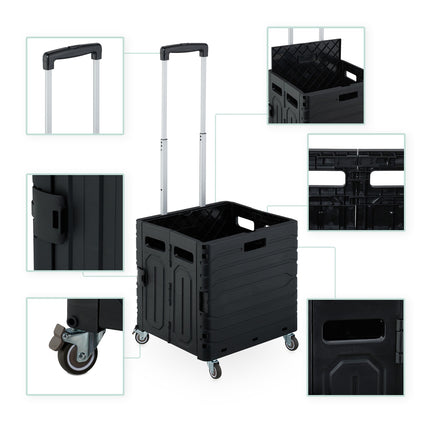 Shopping cart with telescopic handle