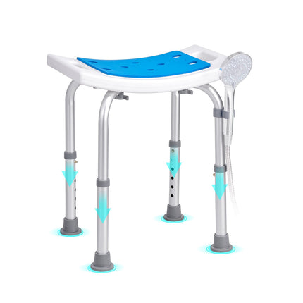 Shower Chair, Adjustable Height, Non-Slip, 350 lb Capacity