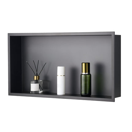 Shower Niche 13x25 In, 304 Stainless Steel, Black