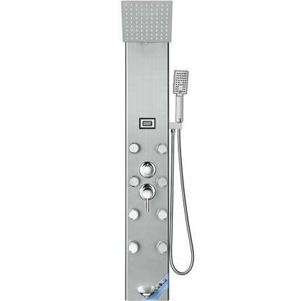 Shower Panel System, Digital Display, 8 Jets, Rainfall