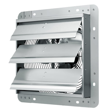 Shutter Exhaust Fan 14 In, 994 CFM, Aluminum Wall Mount