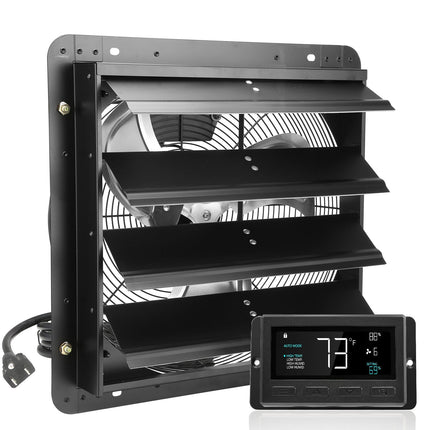 Shutter Exhaust Fan 406 mm, 1747 CFM, Temp Humidity Control