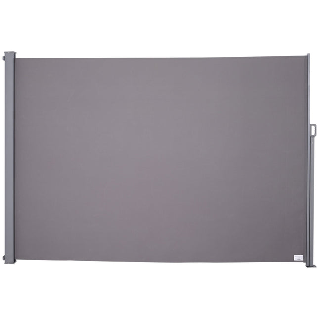 Šedá polyesterová boční markýza, 300x200cm, ochrana soukromí a proti slunci
