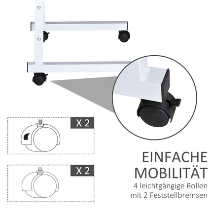 Nastavitelný odkládací stolek s kolečky – vícebarevná dřevotříska