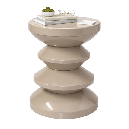 Beistelltisch & Hocker – Zickzack-Design, Stil der 1960er–70er Jahre