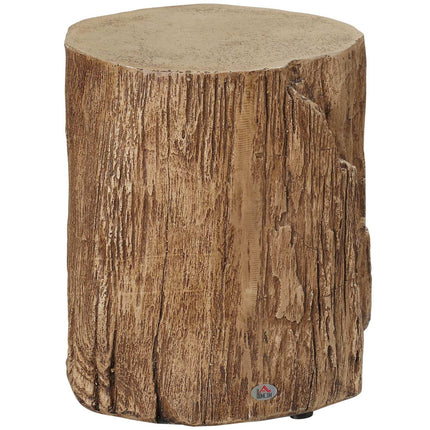 Tree stump side table, waterproof, 4 adjustable feet, 37x37x43 cm